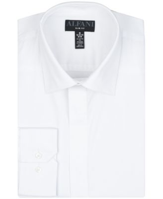 Men's Slim-Fit Formal Solid Dress Shirt