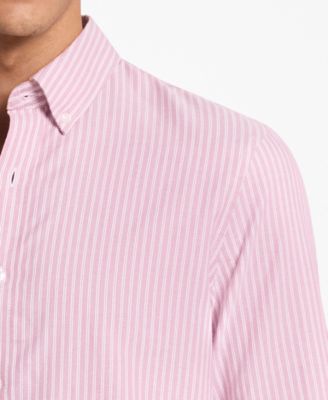 Men's Classic Oxford Strip Button-Up Shirt