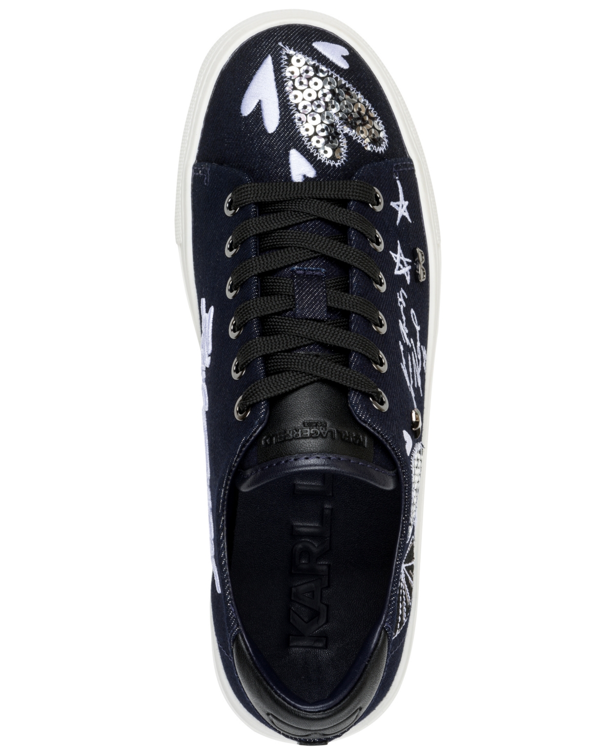 Karl Lagerfeld Women's Ikonic Round Toe Sneakers In Blue