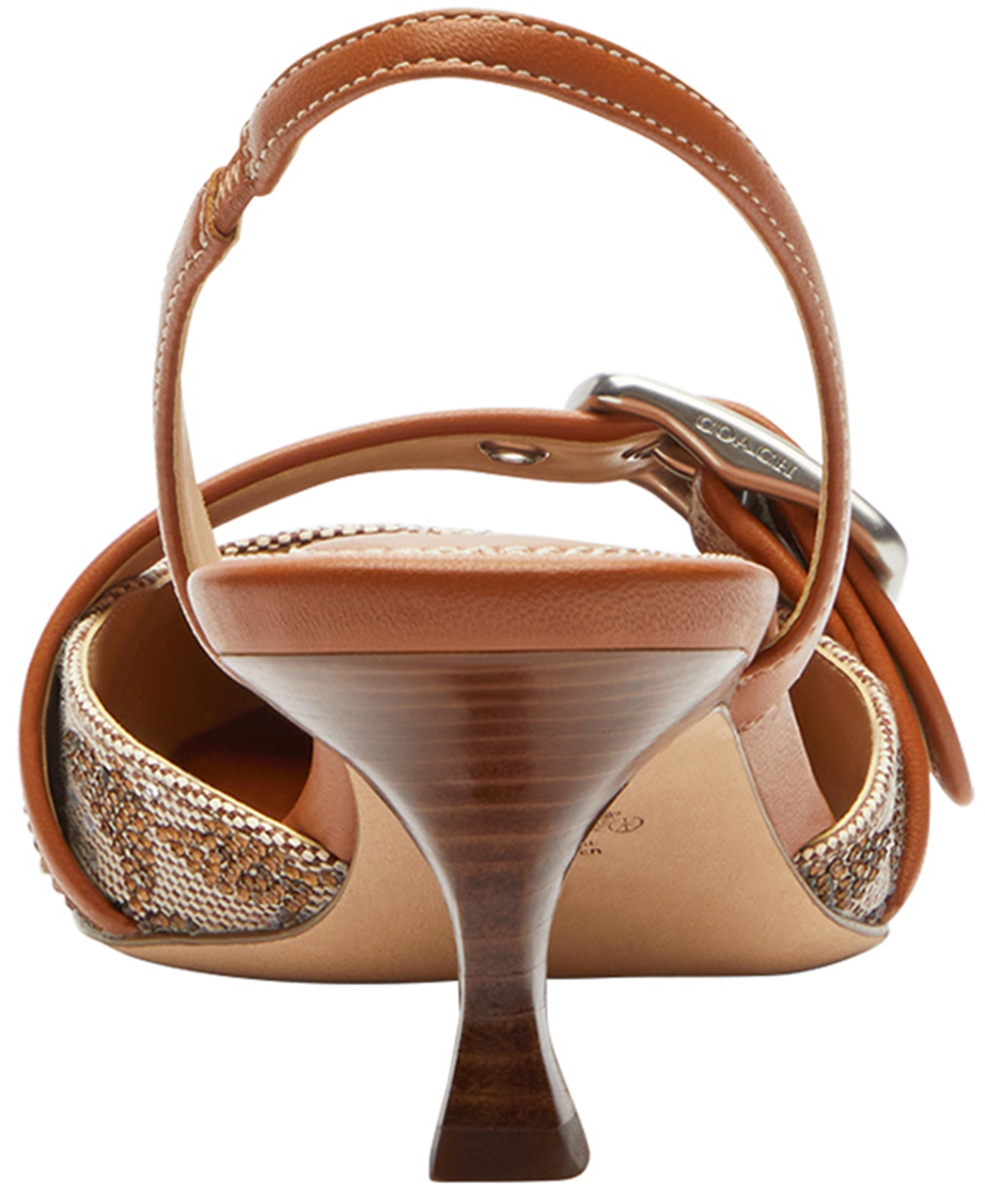 Coach Women's Margot Crystal Signature Jacquard Slingback Pumps