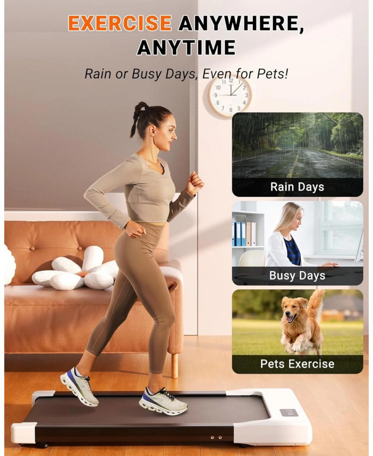 Deerrun 15.55 35.43 inches 2.5 Horse Power Walk Pad 250 Lbs Max weight capacity