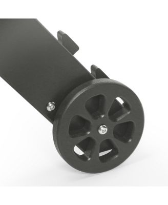 2-Piece Outdoor Patio Chaise Lounge Chair with Wheels & Cup Holder with Patio Side Table