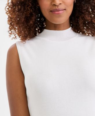 Women's Sleeveless Mock-Neck Sweater