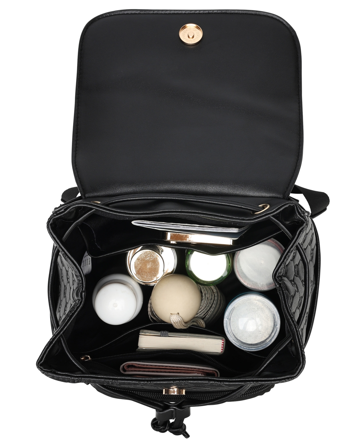 Elle Compass 11" Monogram Mini Backpack In Black