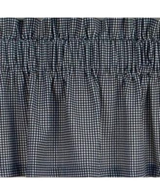 Logan Check High Quality Water Proof Room Darkening Blackout Tailored Window Valance
