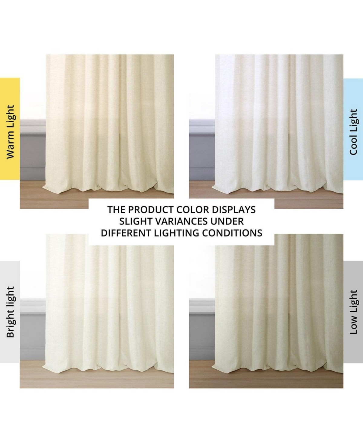 Half Price Drapes Deluxe French Linen Curtain