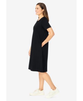 Women's Plus Size Perfect Short-Sleeve Crewneck Tee Dress