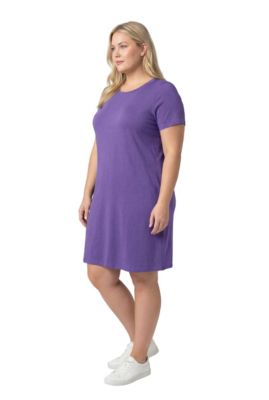 Women's Plus Size Perfect Short-Sleeve Crewneck Tee Dress