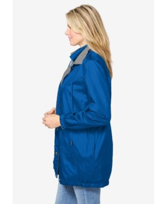 Plus Size Fleece Nylon Reversible Jacket