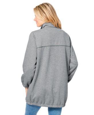 Plus Size Fleece Nylon Reversible Jacket