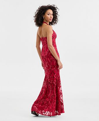 slim fit dress slacks Red Glitter Long Dress judyssmallworld