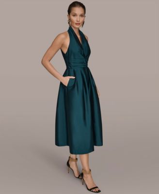 Women's A-Line Halter Midi Dress