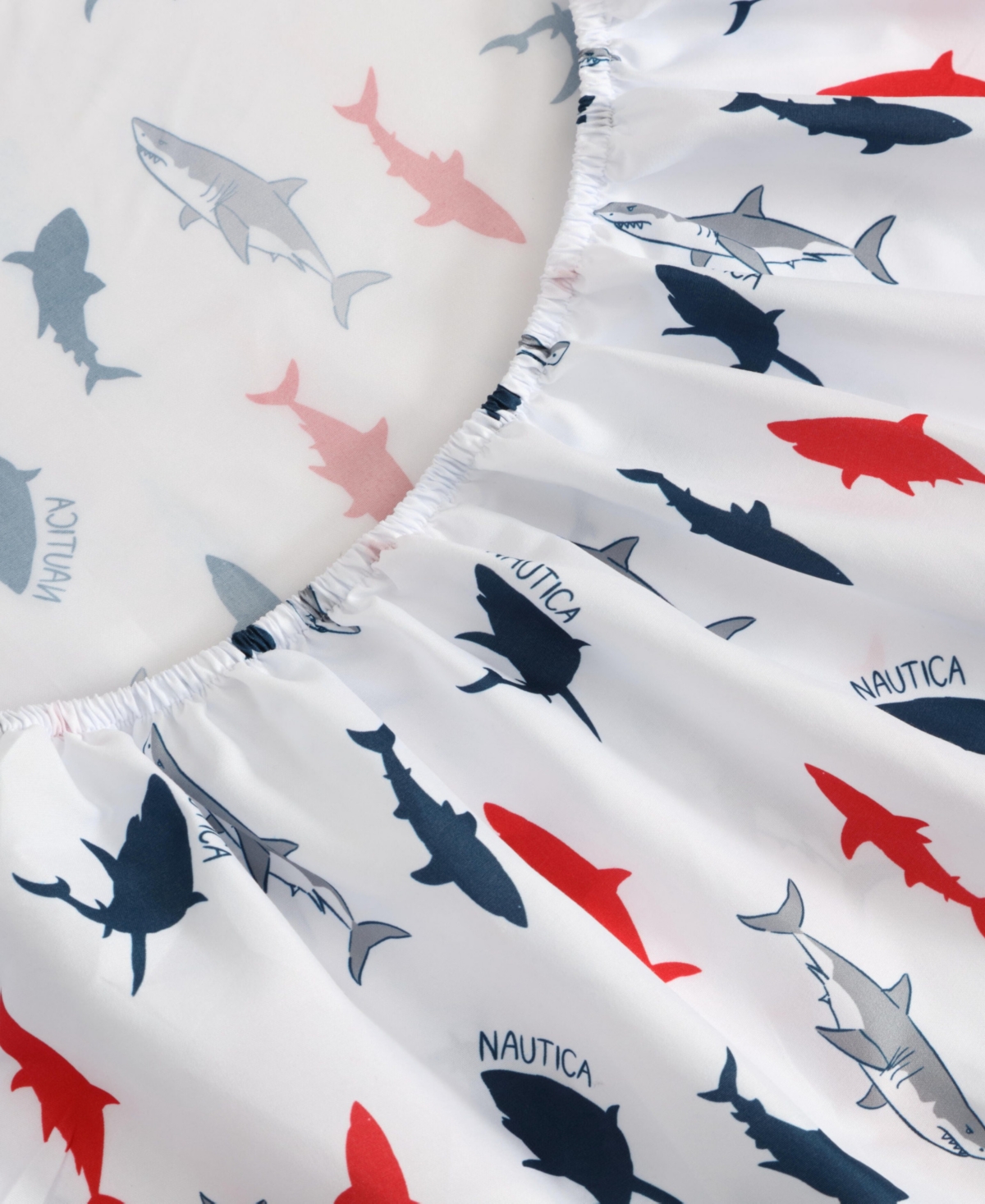 Nautica Branson Sharks Microfiber 4-Pc. Sheet Set, Queen