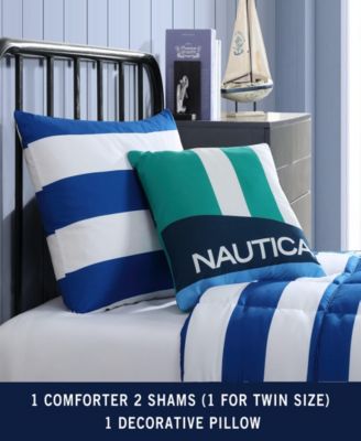 Huck Stripe Microfiber 3-Pc. Comforter Set, Twin