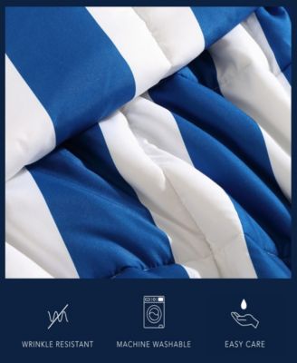 Huck Stripe Microfiber 4-Pc. Comforter Set, Full/Queen