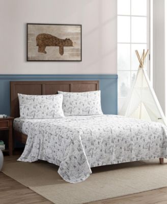 Big Foot Hiking Trip Microfiber 3-Pc. Sheet Set, Twin