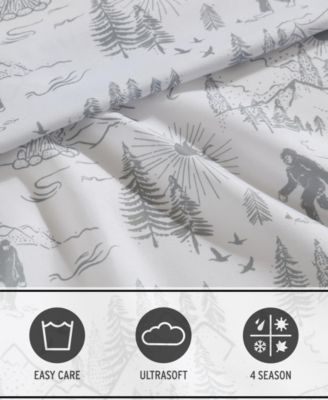 Big Foot Hiking Trip Microfiber 4-Pc. Sheet Set, Full