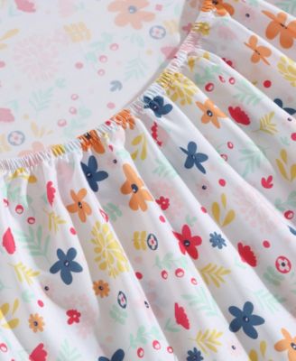 Colorful Floral Microfiber 4-Pc. Sheet Set, Full