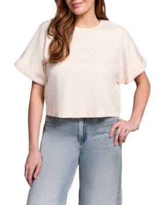 Women's Blue Thread Soft Touch Mercerized Cotton Crew Neck T-Shirt