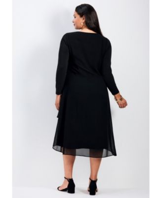 Women's Plus Size Fantasia Chiffon Dress