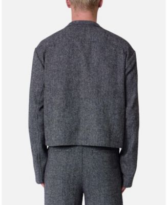 Men's Tweed Mod Jacket, Tailored Fit, Textured Tweed Fabric, Button Closure, Classic Collar, Stylish Outerwear