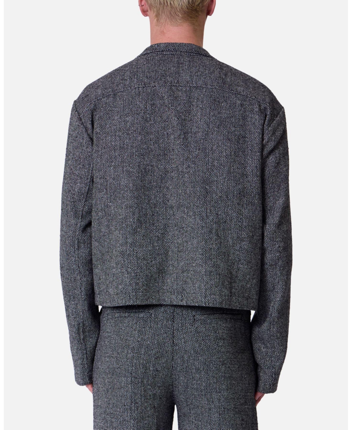 Loiter Men's Tweed Mod Jacket, Tailored Fit, Textured Fabric, Button Closure, Classic Collar, Stylish Outerwear