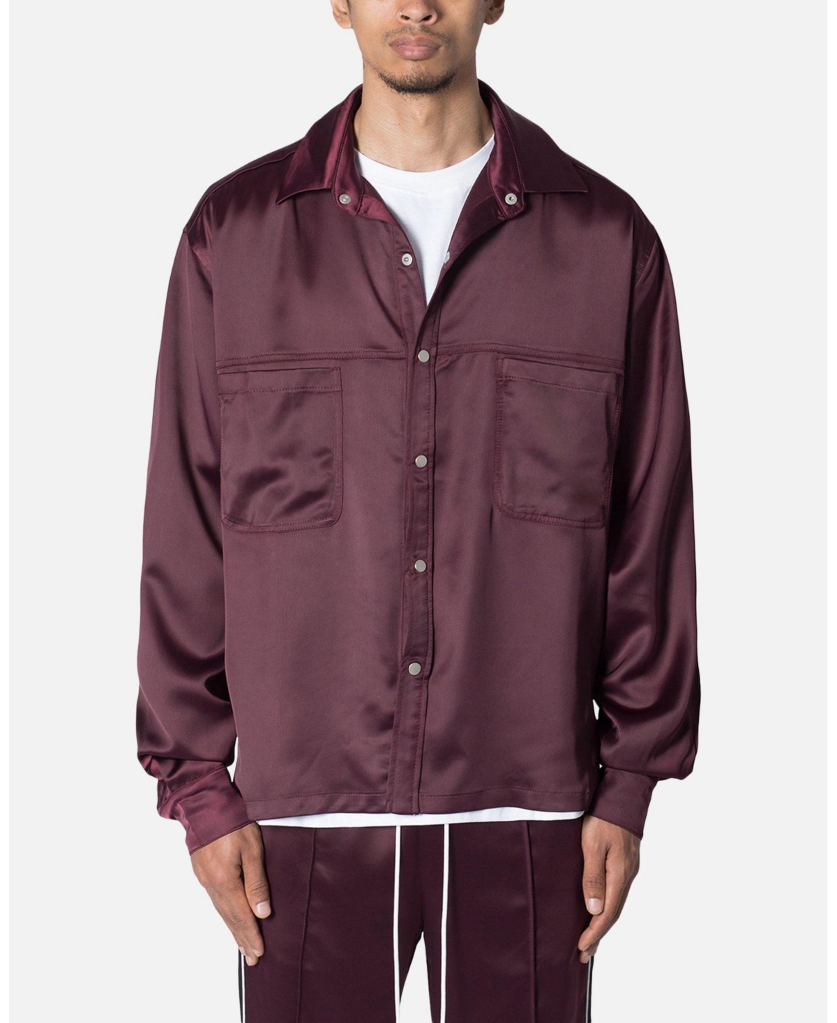 mnml Men's Studded Satin Pajama Shirt