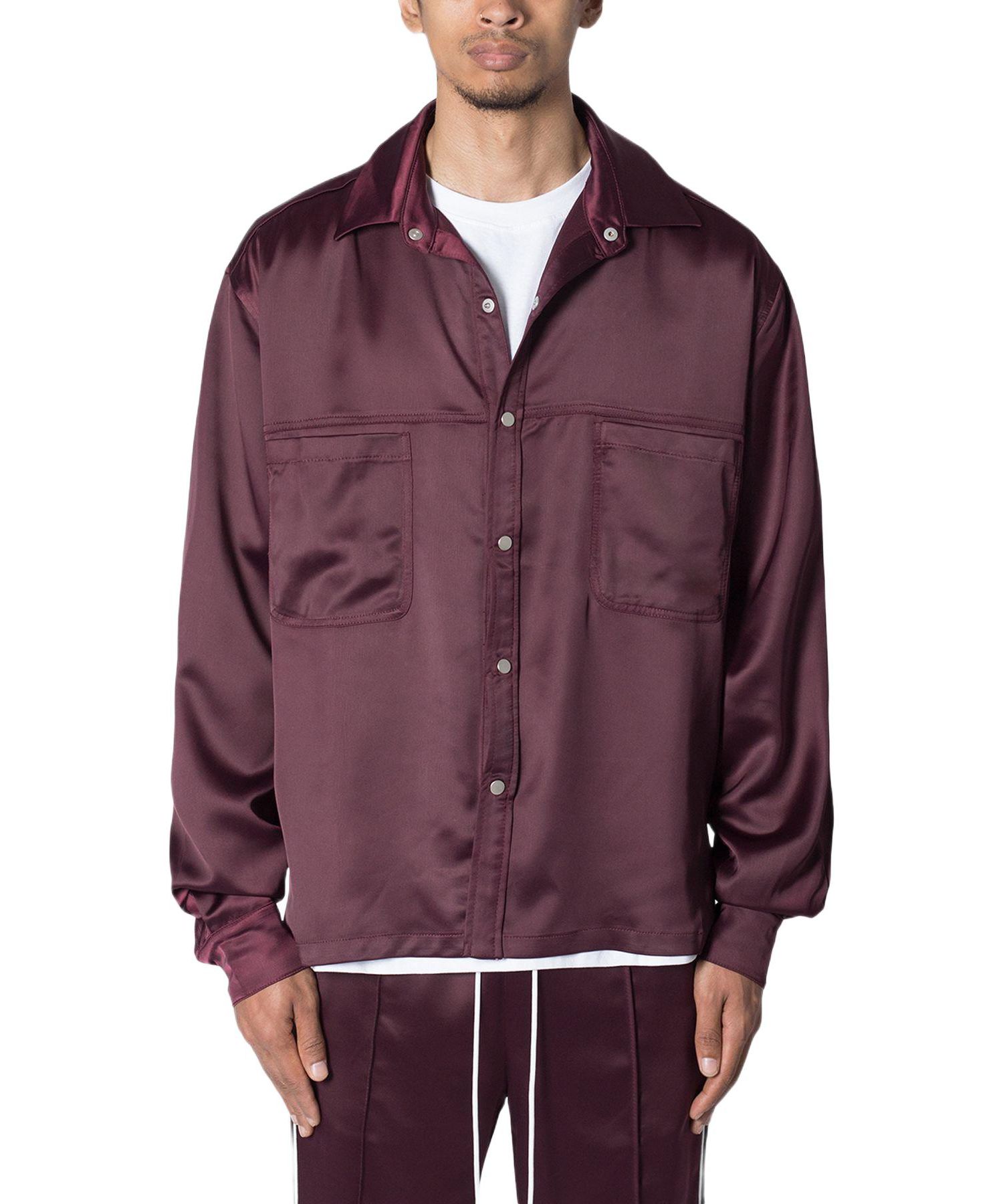 Men's Loiter Studded Satin Pajama Shirt