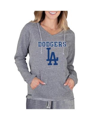 Concepts Sport - Women's Gray Los Angeles Dodgers Mainstream Terry Long Sleeve Hoodie Top