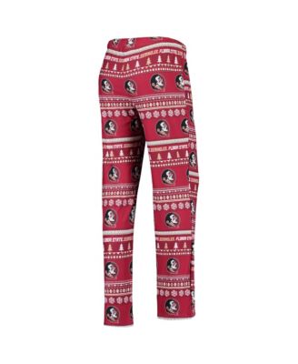 Women's 2-Piece Garnet Florida State Seminoles Holiday Long Sleeve Top and Pants Sleep Set