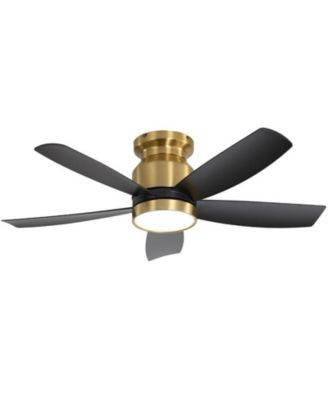42-inch Modern Golden 5-Blade Ceiling Fan With 6-Speed Adjustable Wind Speed and Light Kit