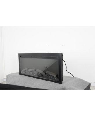 44 inch wall recessed electric fireplace with remote and Imitation Flame , LED light heater