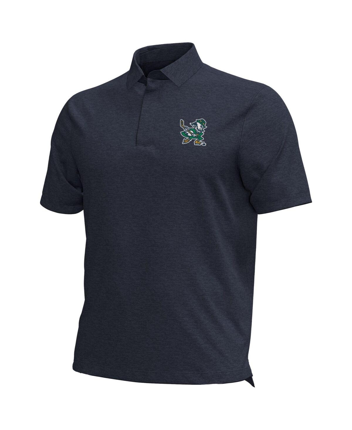 Under Armour Men's Navy Notre Dame Fighting Irish Hockey Leprechaun Drive Aura Polo Shirt