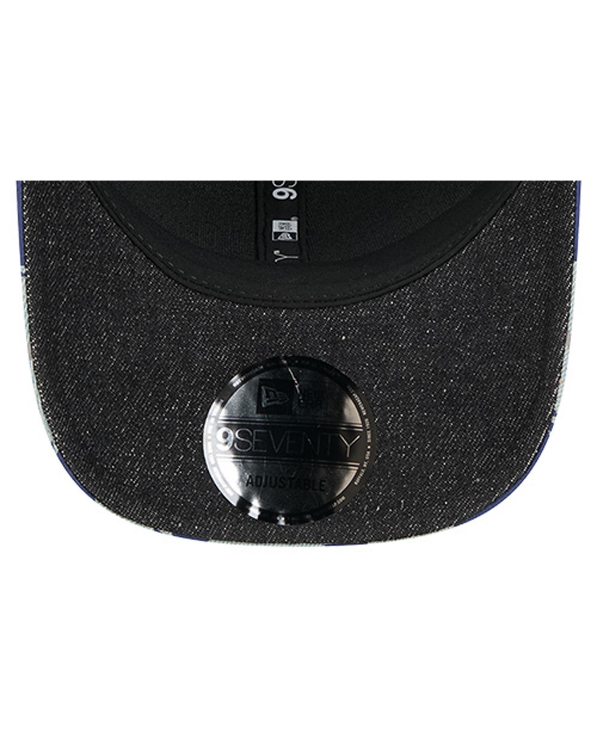 New Era Men's Denim/royal Los Angeles Dodgers Aztec Denim 9seventy Adjustable Hat In Multi