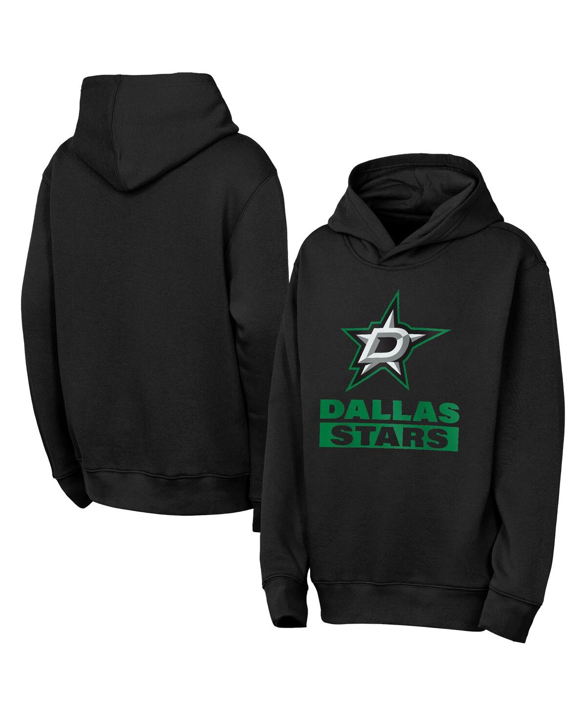 Outerstuff Big Boys And Girls Black Dallas Stars Back To Basics Hoodie In Black