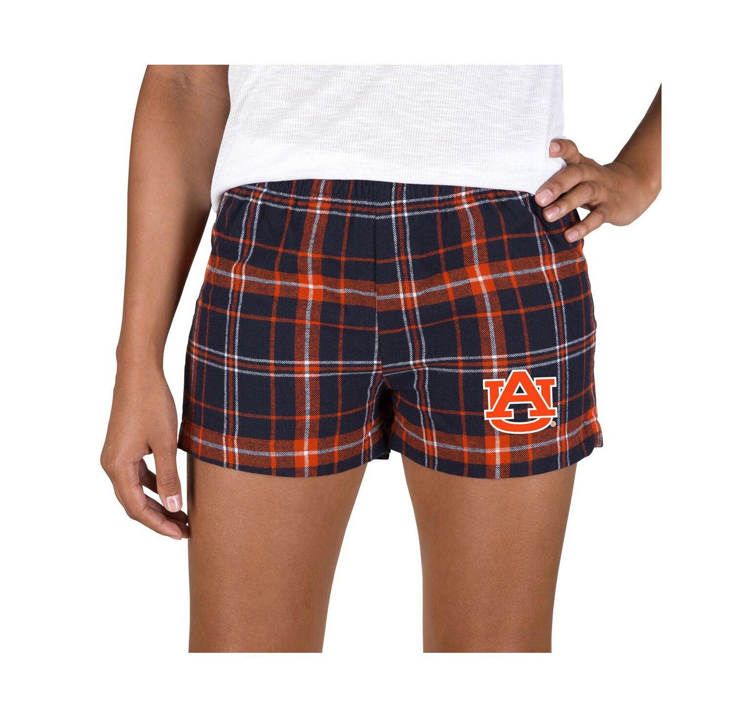 Women's Navy/Orange Auburn Tigers Ultimate Flannel Shorts