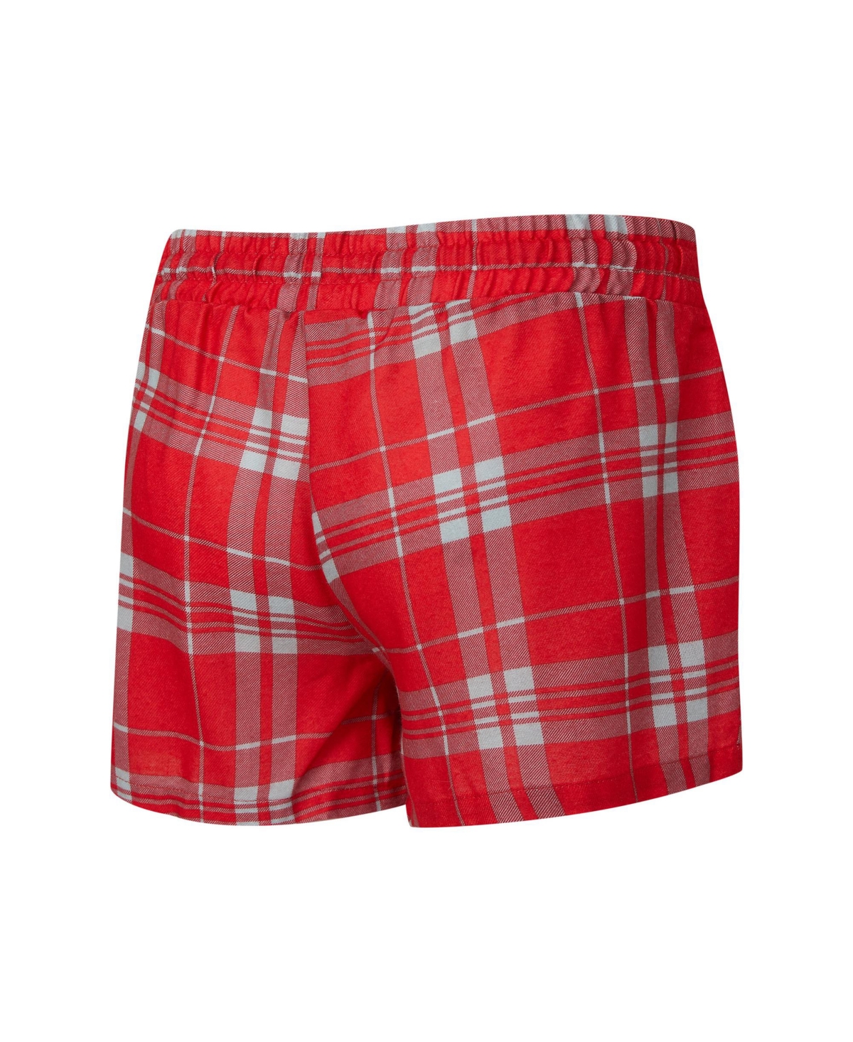 Concepts Sport Women's 2-Piece Heather Gray/Red Kansas City Chiefs Regulate Plaid Long-Sleeve T-Shirt and Shorts Sleep Set