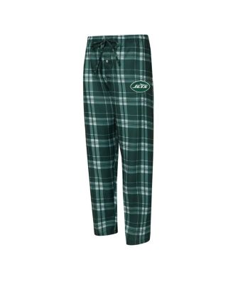 Men's 2-Piece Green/Gray New York Jets Regulate Long Sleeve T-Shirt and Plaid Pants Set