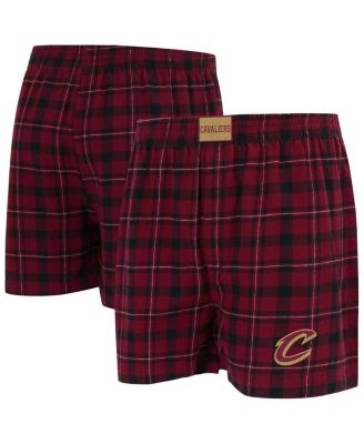 Concepts Sport - Men's Wine/Black Cleveland Cavaliers Hawthorn Flannel Boxer