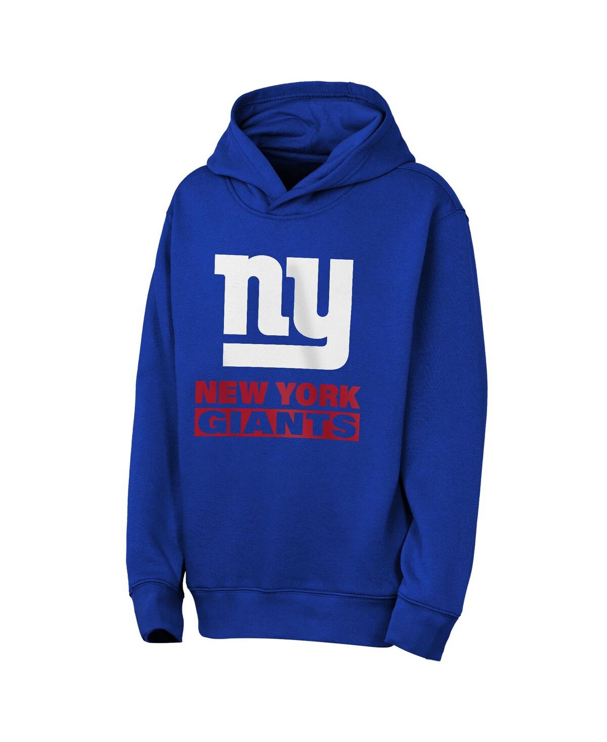 Outerstuff Big Boys and Girls Royal New York Giants Back to Basics Hoodie