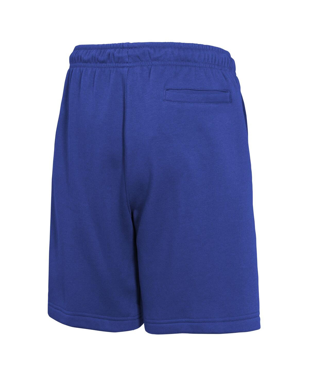 Nike Big Boys and Girls Blue New York Knicks Courtside Club Fleece Shorts
