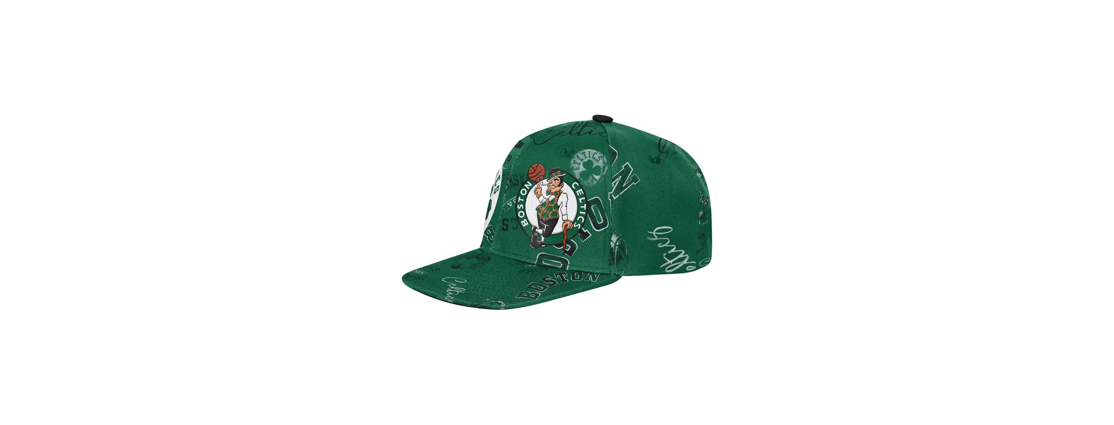 Outerstuff Big Boys and Girls Kelly Green Boston Celtics Street Hooper Allover Print Snapback Hat