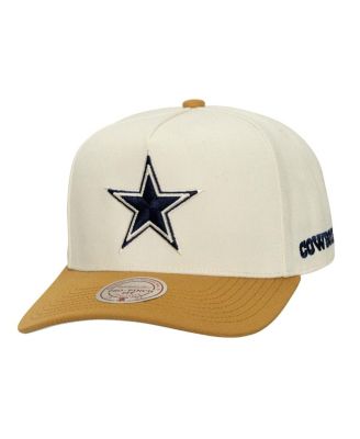 Mitchell & Ness - Men's Tan Dallas Cowboys Dusted Double Pro Pinch Adjustable Hat