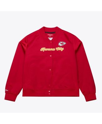 Women's Red Kansas City Chiefs Full-Snap Satin Jacket
