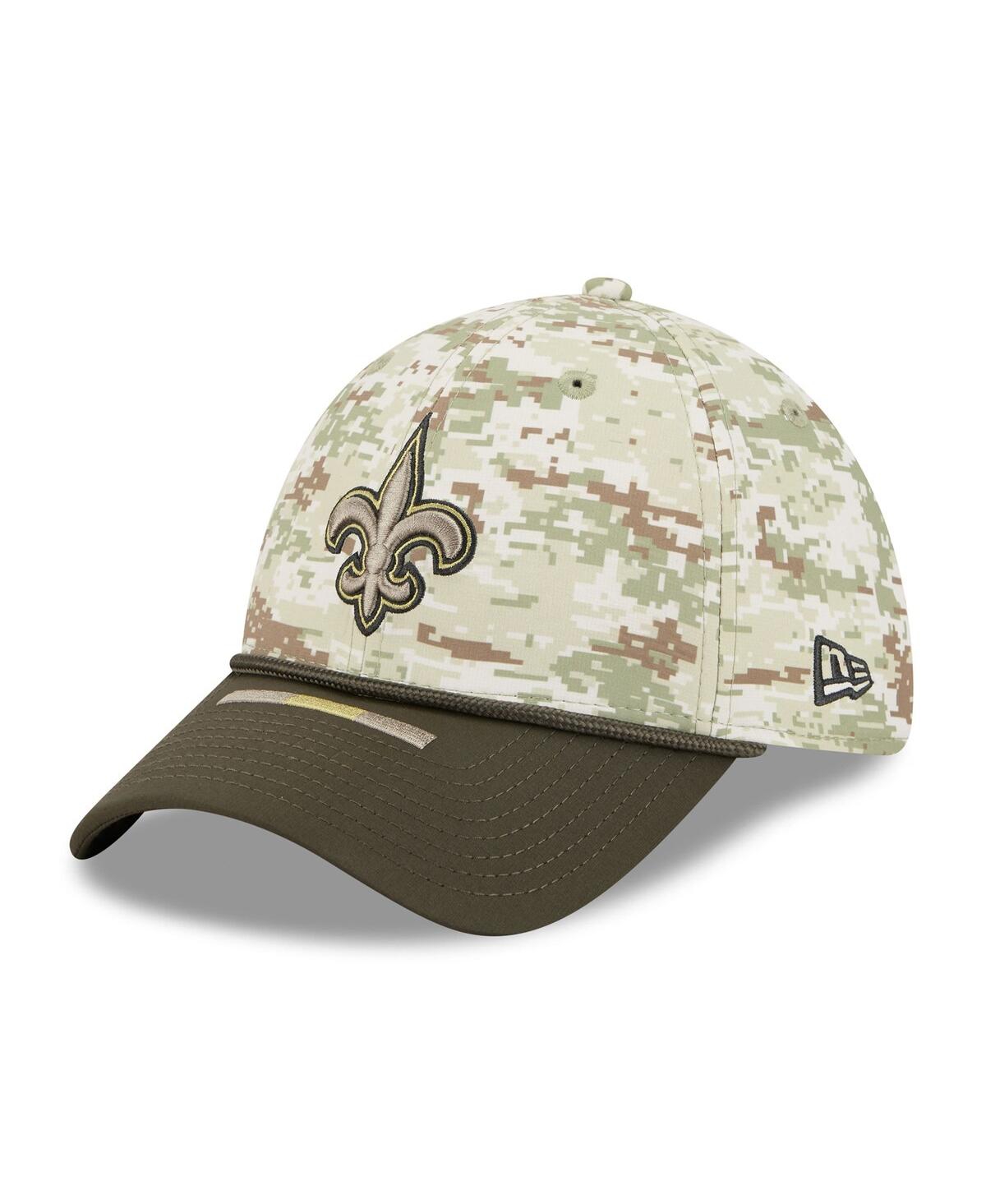 New Era Men's Camo Orleans Saints 2025 Salute to Service 39THIRTY Flex Hat