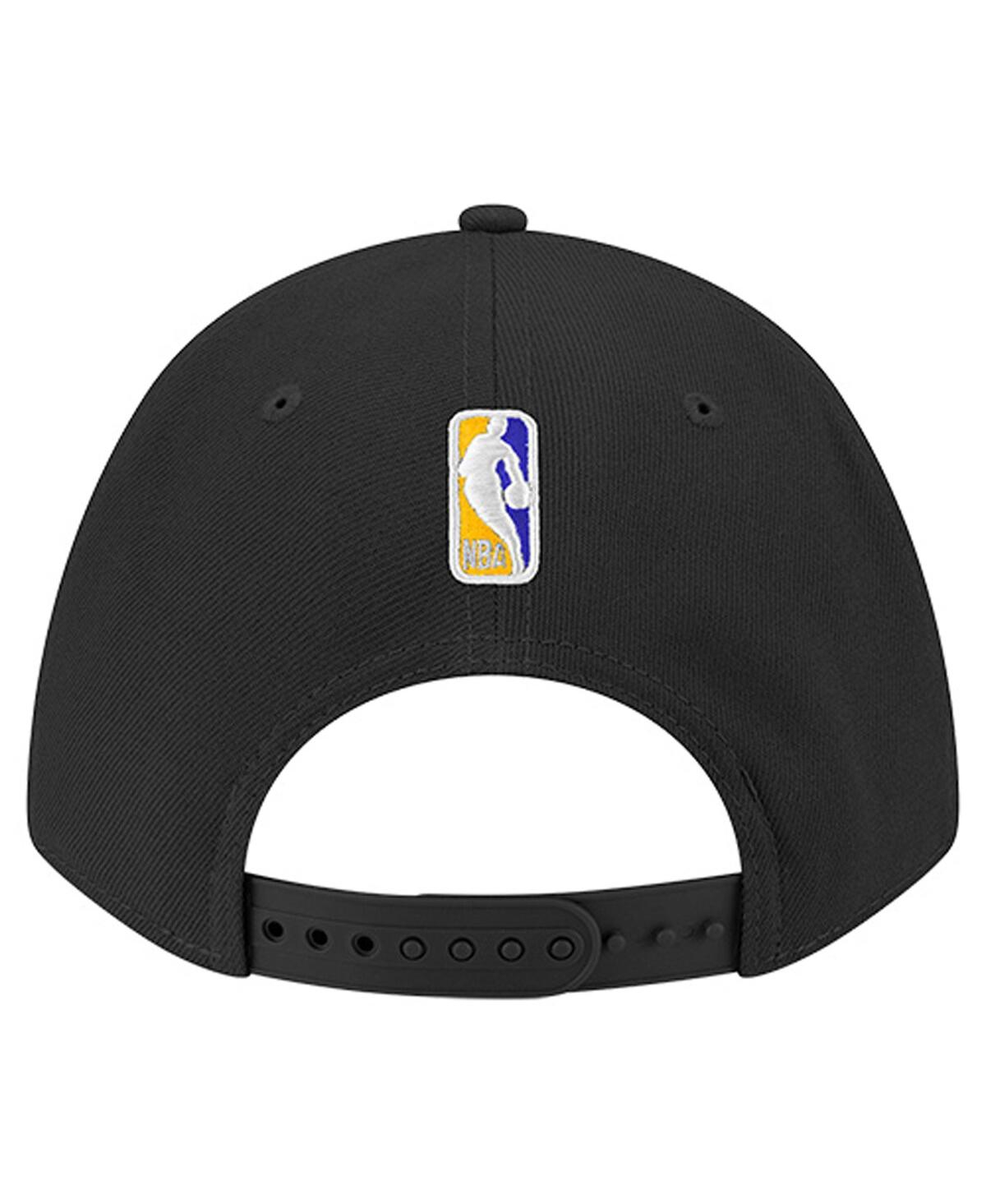 New Era Men's Black Los Angeles Lakers 9FORTY Stock M-Crown Adjustable Hat