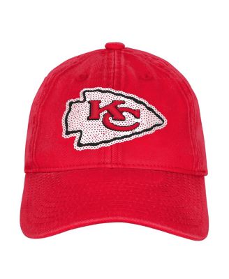 Big Girls Red Kansas City Chiefs Gridiron Adjustable Hat