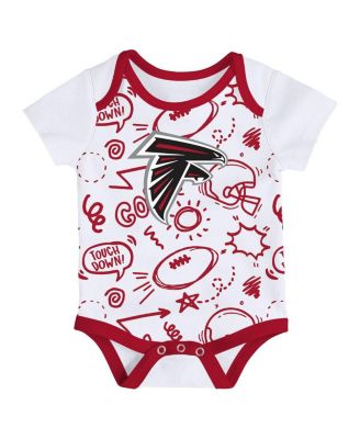 Baby Boys and Girls 3-Piece Atlanta Falcons All Day Play Bodysuit Set