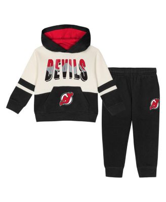 Outerstuff - Toddler Black New Jersey Devils Chants and Cheers Fleece Hoodie and Pants Set