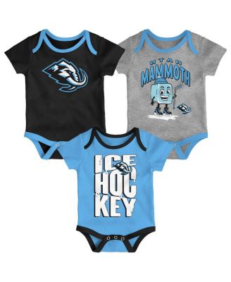 Outerstuff - Baby Boys and Girls Utah Mammoth Triple Header Three-Piece Bodysuit Set